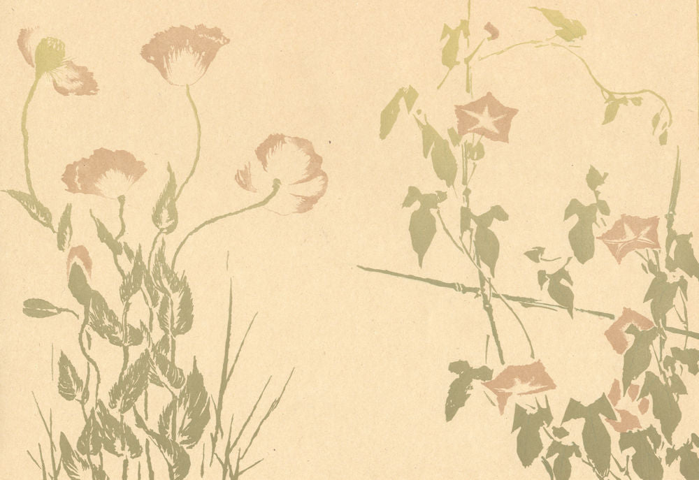 JAPAN. Flowers. By Keisai Kitao Massayoshi 1890 old antique print picture